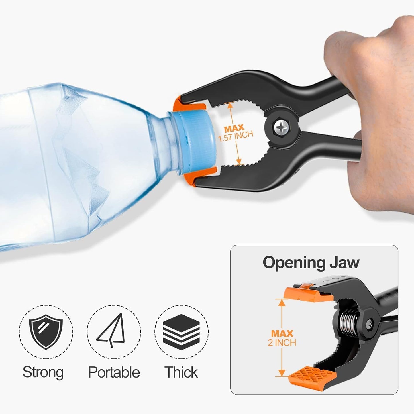 EMART 6 Pack Heavy Duty Muslin Spring Clamps, 4.5 inch Photo Booth Backdrop Clips for Photography Studio