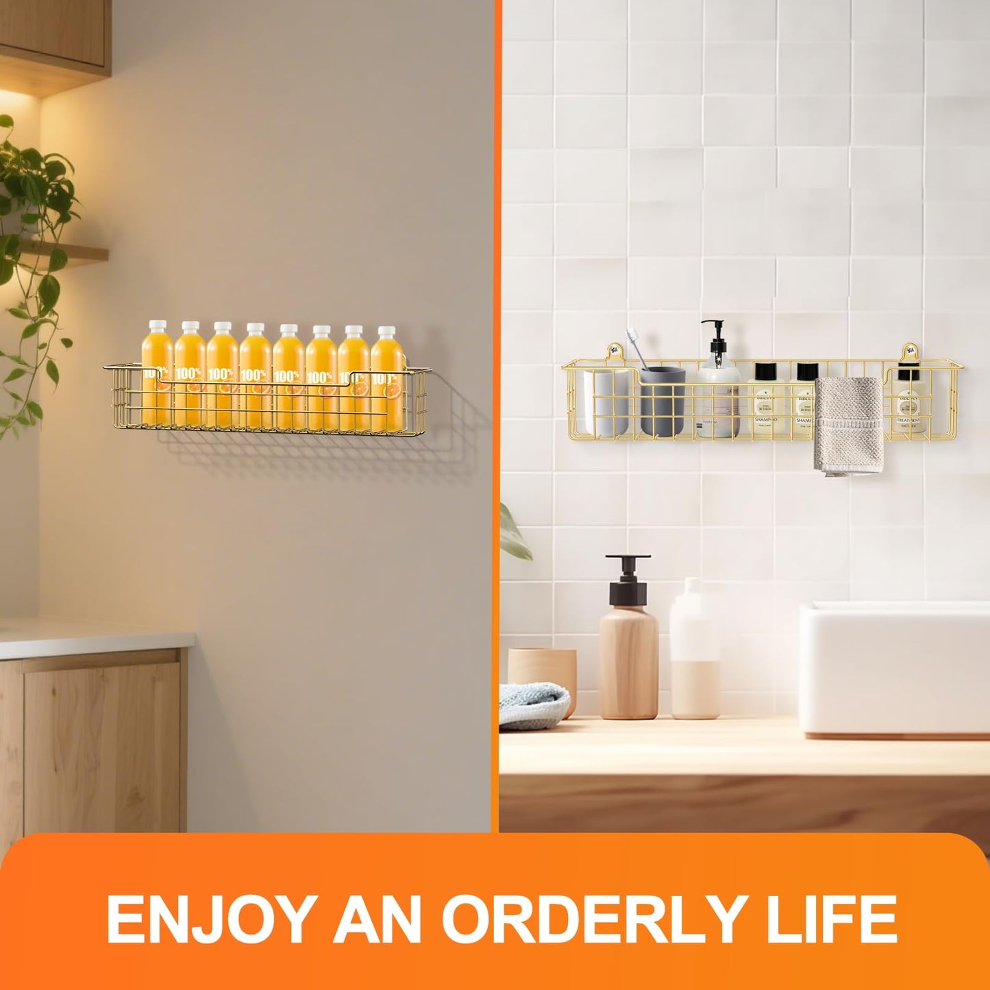 Spice Rack Organizer Wall Mount, Spice Organization Storage Shelf for Cabinet Door, 2 Packs Wall Spice Rack Saving Space for Kitchen, Black