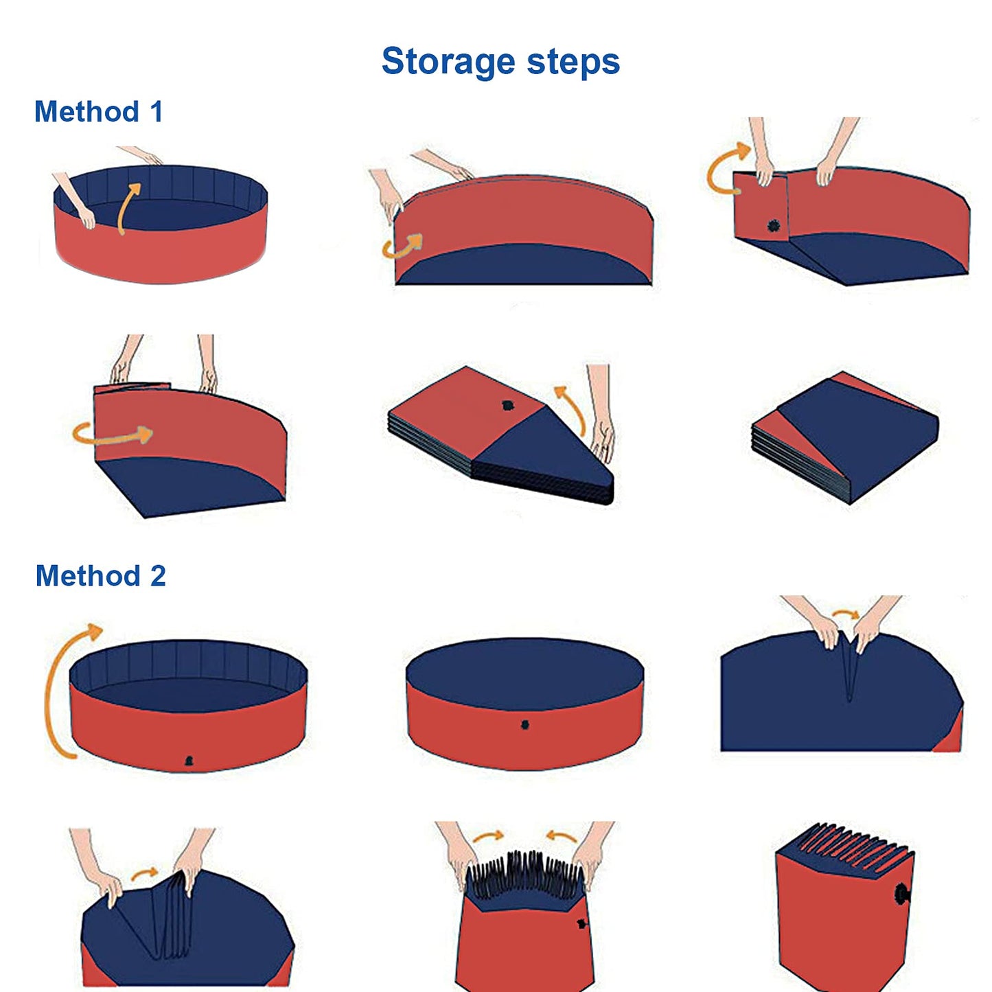 ITidyHome Foldable Pet Dog Kids Swimming Pool(40'' x 12''),Plastic Anti-Slip PVC Bathing Tub Swimming Pool Durable Fiberboard Kiddie Pool Red