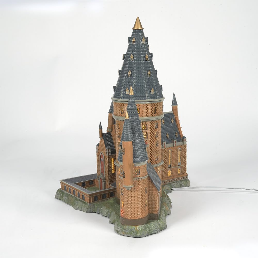 Department56 Harry Potter Village Hogwarts Hall and Tower Lit Building, 13.07", Multicolor