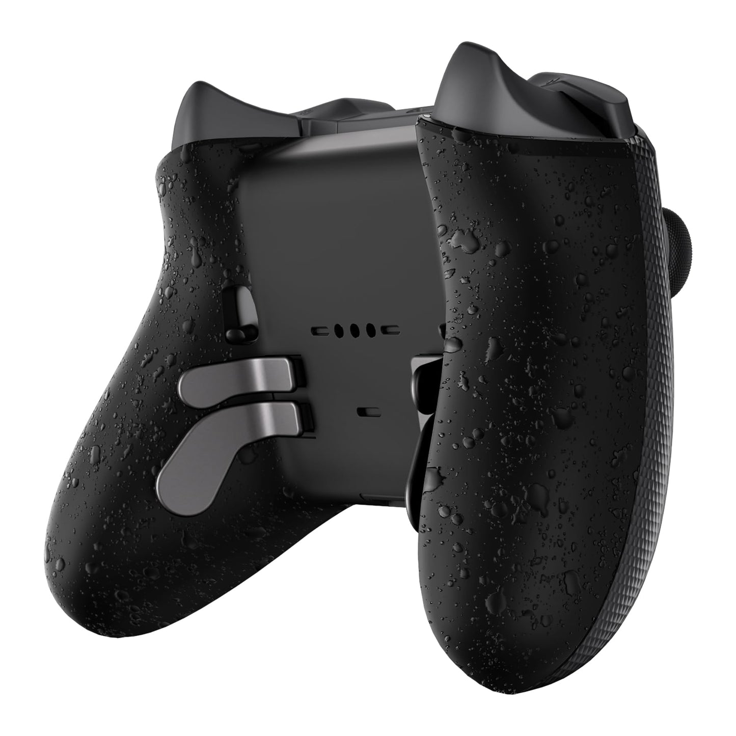 eXtremeRate Replacement Bottom Shell Case for Xbox Elite Series 2 Controller, Textured Black Non-Slip Back Housing Shell, 3D Splashing Cover for Xbox Elite Series 2 Core Wireless Controller Model 1797