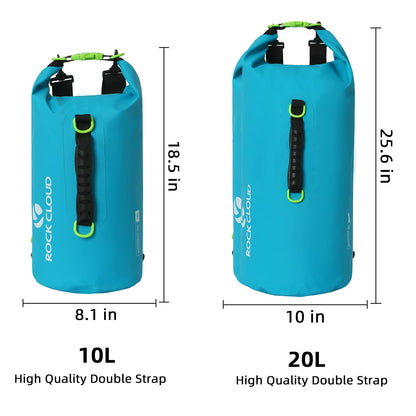 ROCK CLOUD Dry Bag Waterproof 10L Dry Sack for Kayaking Rafting Boating Beach Surfing Swimming Canoe Camping Hiking Fishing Ski