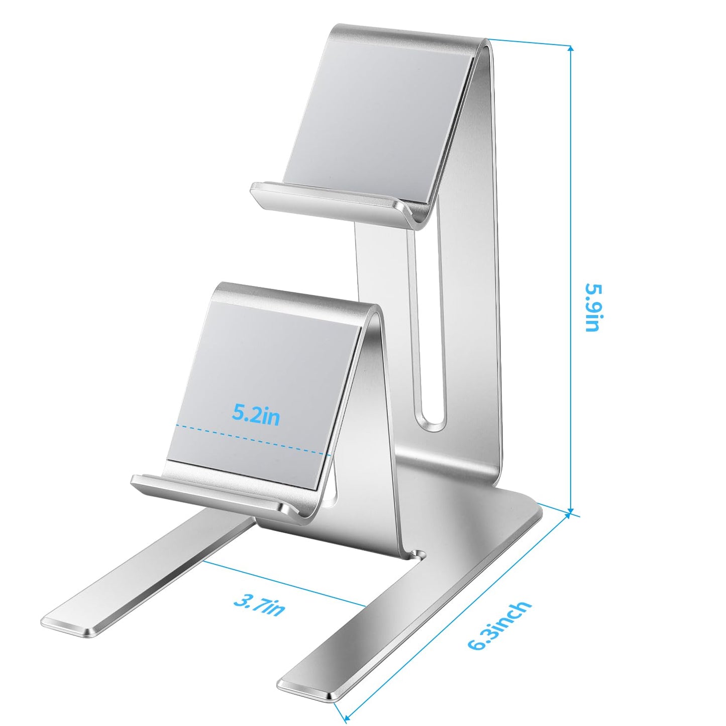 Controller Holder – 2 Tier Universal Aluminum Display Stand Accessories PC Gaming Desk Decor Stuff Gamer Gifts for Xbox Series X S, Elite 2, PS5, PS4, PS3, Switch Pro and Almost All Controller