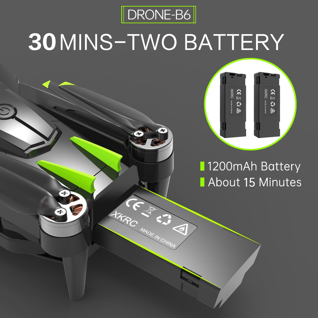 HONIVON Drone with Camera 1080P HD for Beginners, Brushless Motor Drone with 45 Mins Long Flight Time Altitude Hold Obstacle Avoidance RC Quadcopter Toys Gifts For Kids Adults, Green