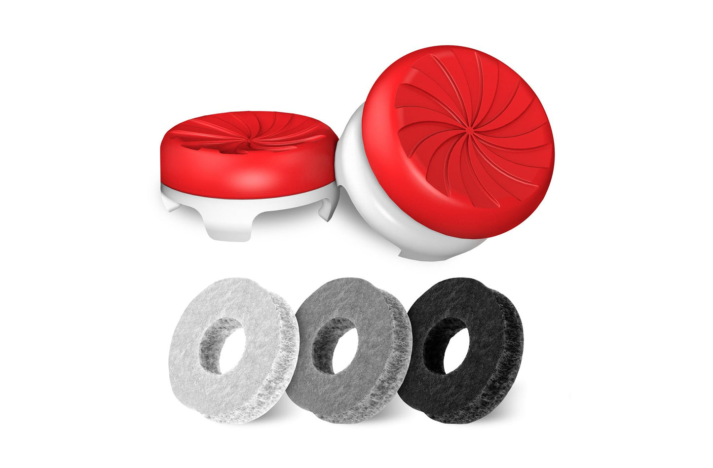 KontrolFreek Aim Boost Kit for PlayStation 5 (PS5) and PlayStation 4 (PS4) Controller | Includes Performance Thumbsticks and Precision Rings | Inferno Edition