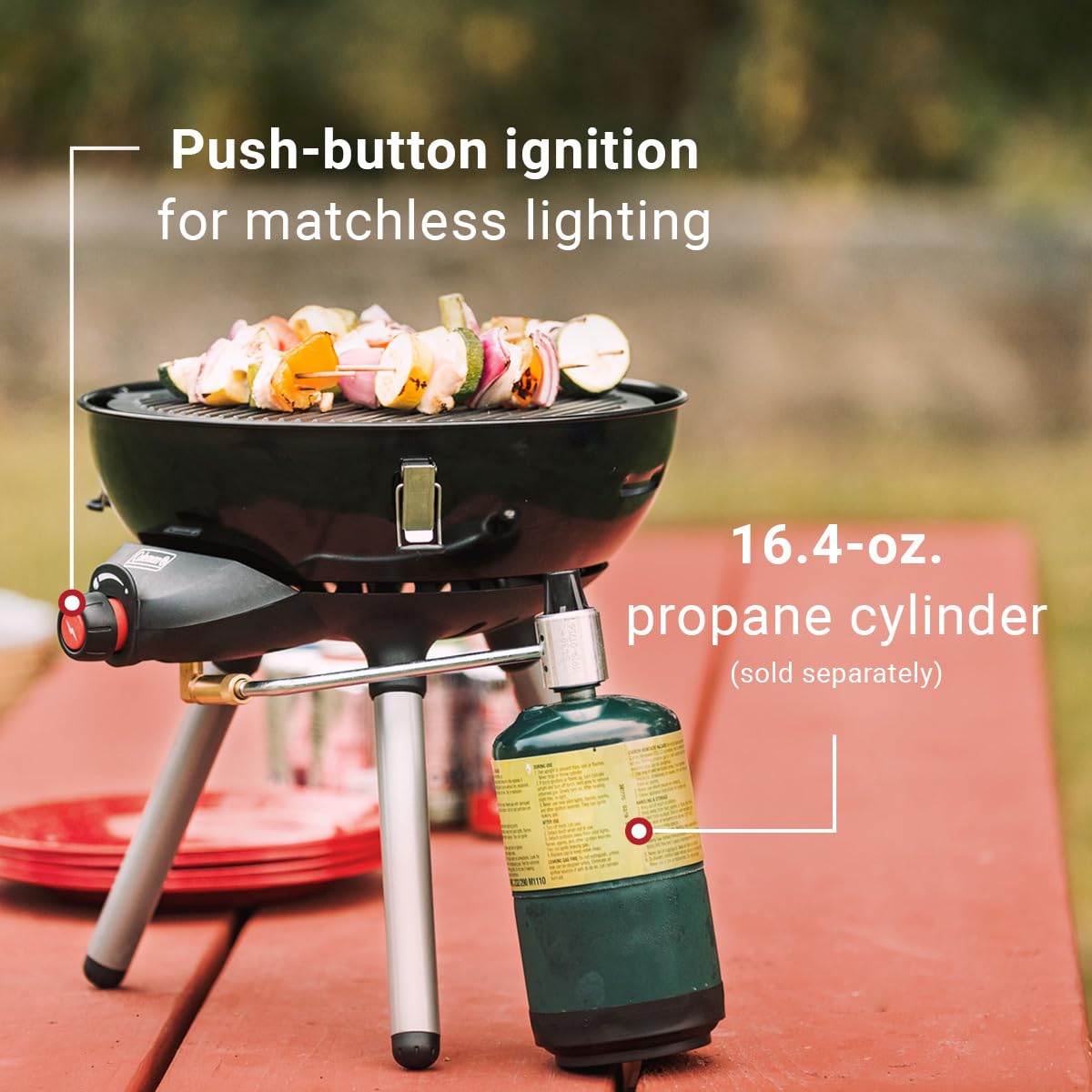 Coleman 4-in-1 Portable Propane Grill with 4 Cooking Attachments, Grill/Stove/Griddle/Wok with 7000 BTUs of Power for Grilling, Tailgating, Camping, BBQ, & More