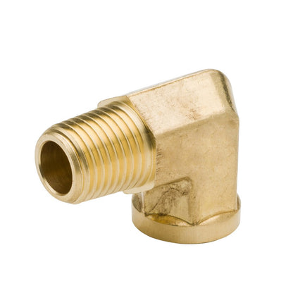 Legines 1/4 Inch Brass Street 90 Degree Elbow 1/4" NPT Male x 1/4" NPT Female Forged Pipe Fitting (Pack of 2)