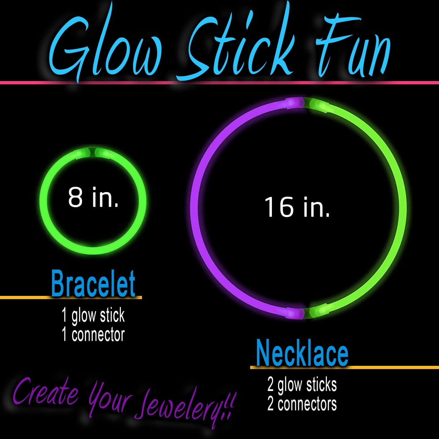 240 Glow Sticks Party Pack – Camping Glow Activities For Families – Neon Light Sticks Decoration For Party Favors Kids And Adults, Balls, Flowers And Much More