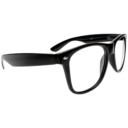 Kangaroo Black Fake Glasses - Classic Hipster Glasses Frames - Retro Clear Non Prescription Nerd Costume Eyeglasses for Men & Women for Halloween Cosplay