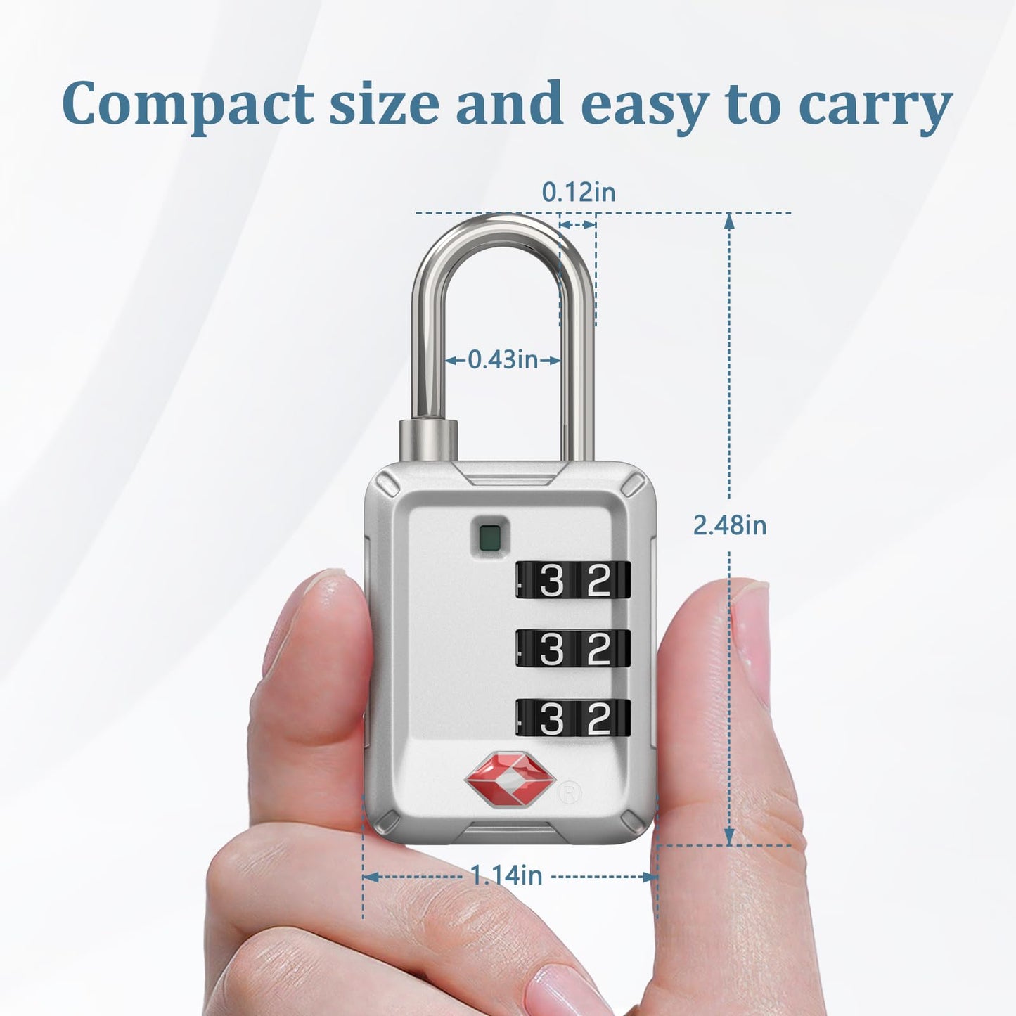Joyway Luggage Locks TSA Approved, Travel Lock with Zinc Alloy Body, Open Alert, Easy Read Dials, for Travel Suitcase, Bag, Backpack, Tent, Fence, Lockers