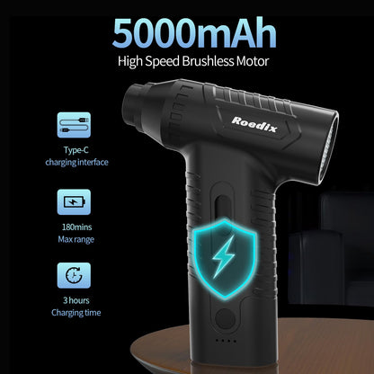 Compressed Air Duster, New Upgrade 300000RPM Electric Air Duster, Powerful Replace Compressed Air Can - No Canned Air, Jet Dry Blower Portable Air Blower for Computer Clean, Keyboard, Car Dry, Home.