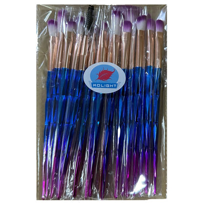 KOLIGHT Pack of 20pcs Cosmetic Eye Shadow Sponge Eyeliner Eyebrow Lip Nose Foundation Powder Makeup Brushes Sets (purple)