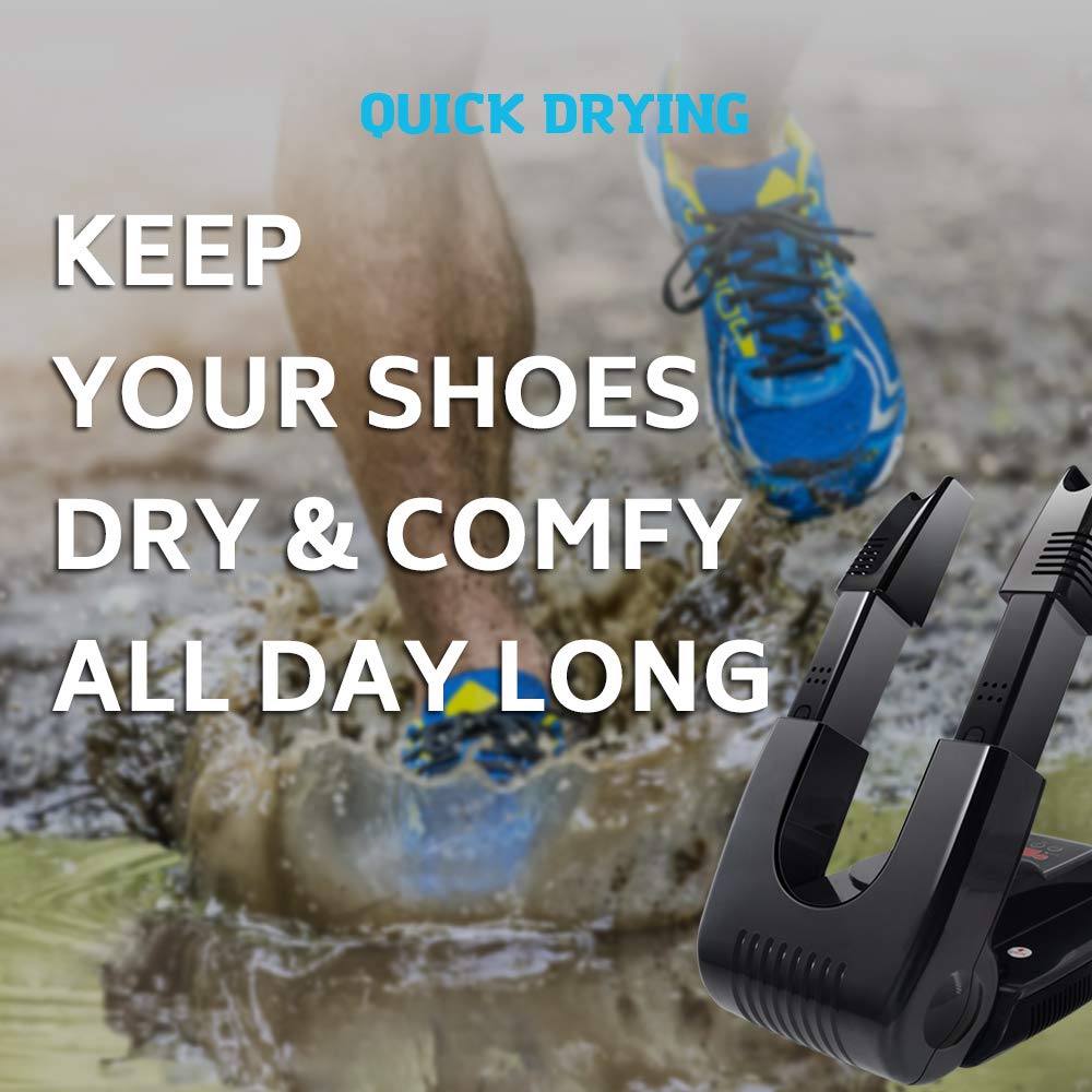 DR.PREPARE Boot Dryer Shoe Dryer Ozone, Glove Dryer & Boot Warmer with Heat Blower, Adjustable Rack and Timer, Folding Design & Quick Drying for Shoes, Gloves, Hats, Socks, Ski Boots (Ozone)