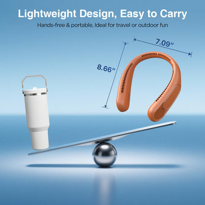 Hotsales Neck Fan, Hands Free Bladeless Neck Fans Portable Rechargeable, 6000 mAh Battery Operated Wearable Personal Fan, Cooling Neck Fan, 3 Speeds, USB Fan Gifts for Men, Women, Travel, Outdoor