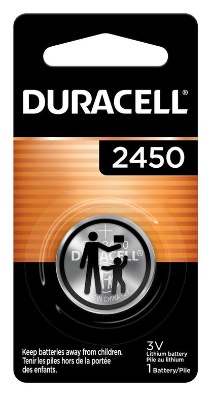 Duracell CR2450 Lithium Battery, 1 Count (Pack of 1), Coin Battery for Key Fob, Car Remote, Watch, and Other Devices, CR2450 Lithium 3 Volt (3V) Cell