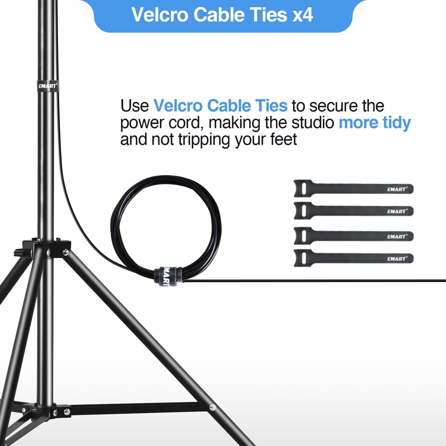 EMART Softbox Photography Lighting Kit, 20"x28" Professional Softbox Lighting Kit with 40W 6500K LED Bulbs, Studio Lights for Photography, Video Recording, Live Streaming, Portraits Shooting, Podcast