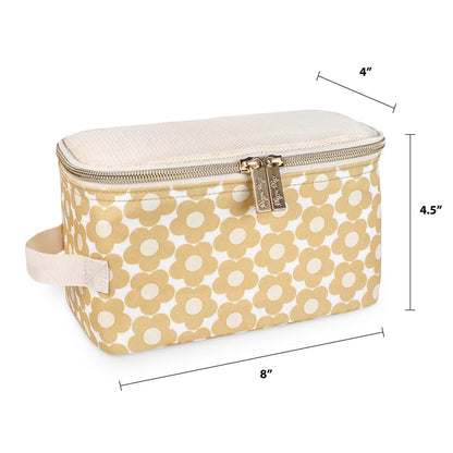 Itzy Ritzy Packing Cubes for Travel – Set of 3 Packing Cubes or Travel Organizers; Each Travel Cube Features a Mesh Top, Double Zippers and a Fabric Handle (Milk & Honey)