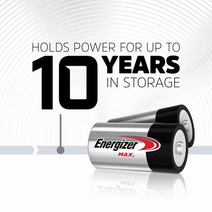 Energizer MAX C Batteries, Premium Alkaline C Cell Batteries (8 Battery Count)