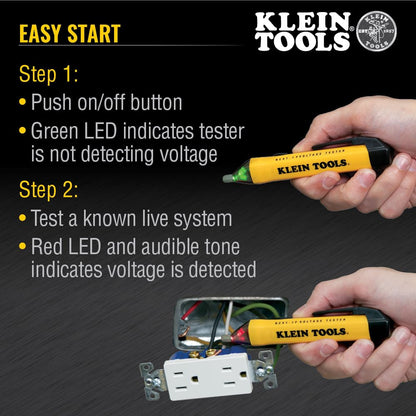 Klein Tools 69149P Electrical Test Kit with Digital Multimeter, Non-Contact Voltage Tester and Electrical Outlet Tester, Leads and Batteries