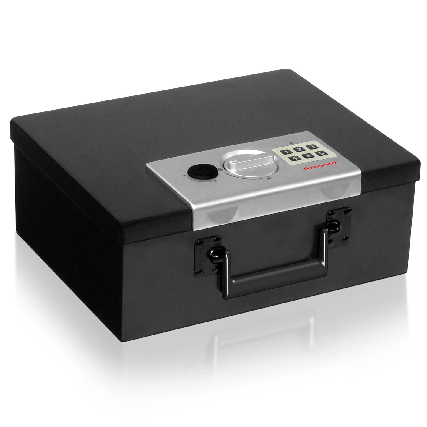 Honeywell Safes & Door Locks - Hideable Small Safe Box - Fire Resistant Document Safety Box for Home - Steel Security Digital Code Lock for Personal Items, Jewelry, Money Safe - 0.26-CU - Black - 6108