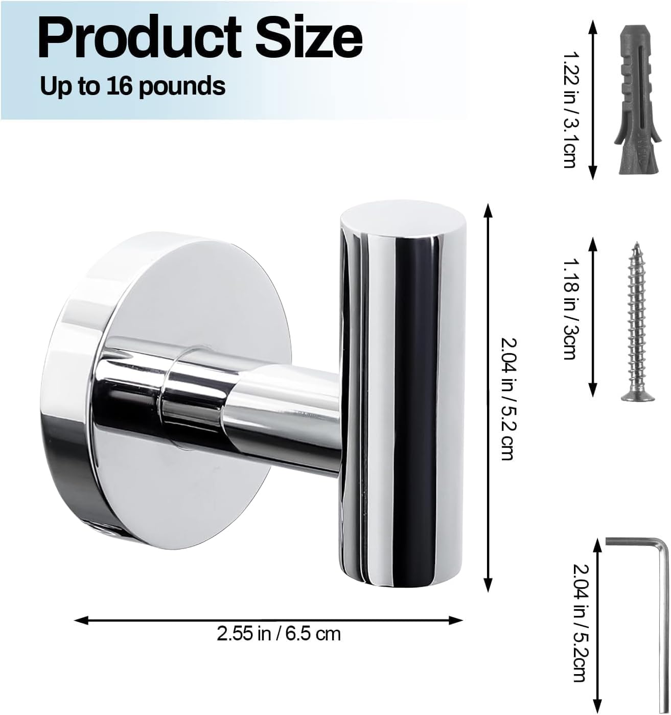 Kruodop Towel Hooks for Bathroom,2 Packs Wall Mount Towel Holder,Black Matte Wall Robe Hook,Stainless Steel Heavy Duty Door Hanger Towel Hook for Kitchen, Bedroom,Hotel,Pool,Coats