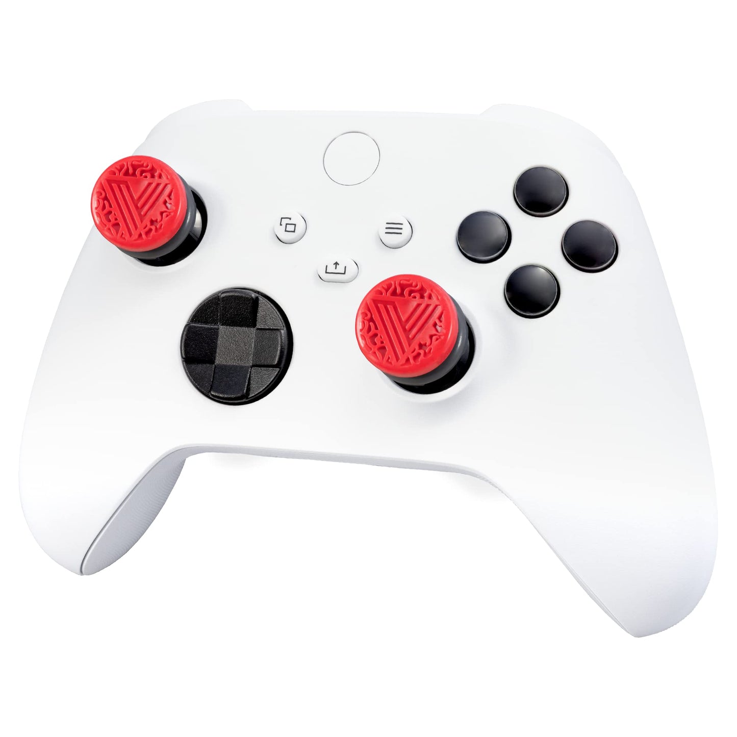 KontrolFreek Call of Duty: Vanguard Performance Thumbsticks for Xbox One and Xbox Series X | 2 High-Rise, Hybrid| Red/Black