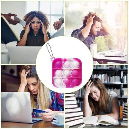 12 Pcs Mini Pop Bubble Fidget Sensory Toys, Pop Toy Bulk for Party Favor, Classroom Student Prizes Easter Basket Goodie Bag Stuffers Christmas Valentine Gift for Kid