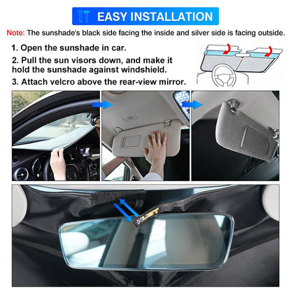KUST Windshield Sun Shade for 2013 2014 2015 2016 2017 2018 2019 Ford Escape Sunshade Foldable Window Sun Visor Protector Blocks UV Rays Keep Your Car Cooler