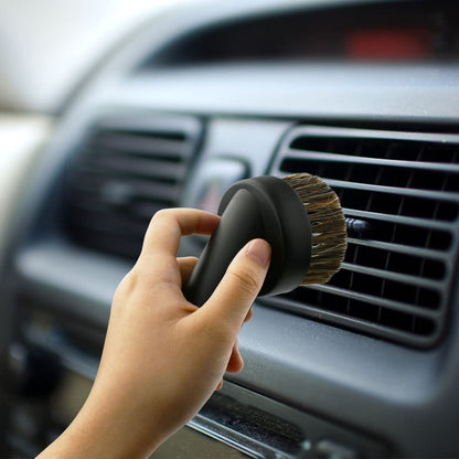 2 Pcs Black Round Dust Brush 1.25'' Vacuum Hose 25mm Horse Hair for Most Vacuum Cleaners Accessories