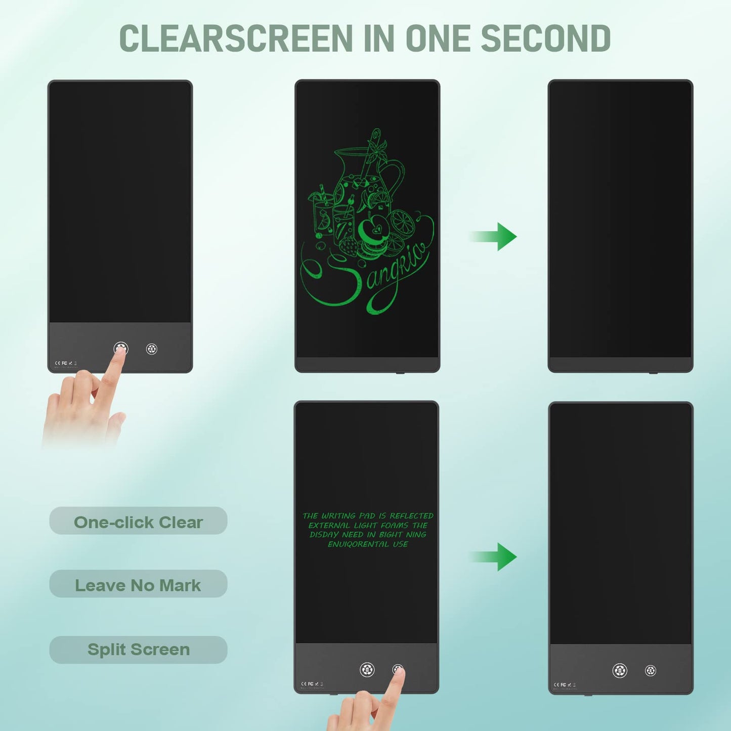 LCD Writing Tablet for Adults-6.5″&6″ LCD Writing Tablet,Double-Sided Full Screen Electronic Drawing Pad,Mini Portable Digital Notepad for School,Office,Home,Erasable,Reusable