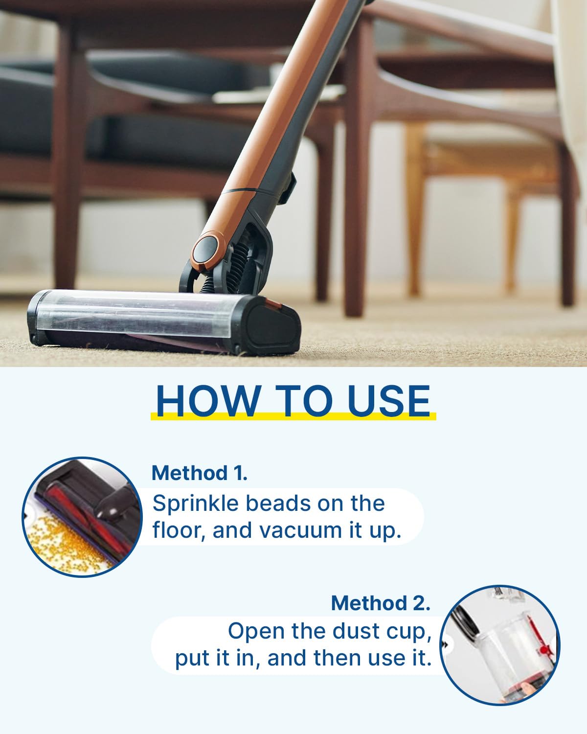 Generic Clean & Scent Vacuum Cleaner Citrus Air Freshener Beads Pack of 5 1.76oz Odor Eliminator for Kitchen, Bathroom, Garage Fresh Dust Bin for Shark, Dyson, Bissell, Dustbuster