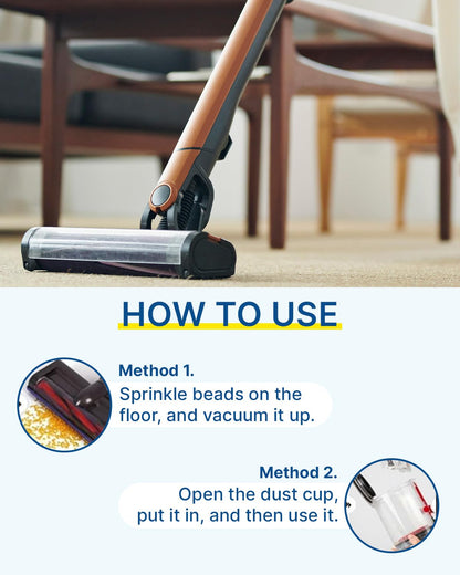 Generic Clean & Scent Vacuum Cleaner Citrus Air Freshener Beads Pack of 5 1.76oz Odor Eliminator for Kitchen, Bathroom, Garage Fresh Dust Bin for Shark, Dyson, Bissell, Dustbuster