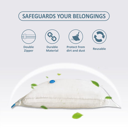 10 Pack Vacuum Storage Bags with Pump, 5 Jumbo and 5 Large Space Saver Vacuum Storage Bags, Vacuum Seal Bags for Clothing, Comfoters, Pillows, Blanket, Bedding