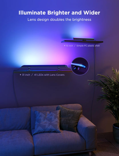 Govee Upgraded 31 Inch LED Light Bar with Scene and Music Modes, RGBIC WiFi Light with Multiple Placement Options Suitable for 55-70 inch TVs, Voice and App Control, 1 Pack