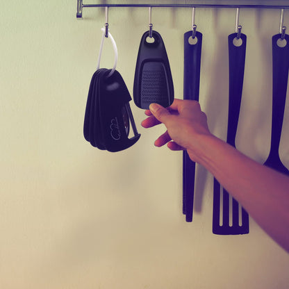 Kitchen Gadgets Set 5 Pieces, Space Saving Cooking Tools Kitchen Accessories - Fruit/Vegetable Peeler, Cheese/Chocolate Grater, Bottle Opener, Pizza Cutter, Garlic/Ginger Grinder Gift Set (Black)