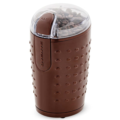 OVENTE Electric Coffee Grinder for Beans, Spices and More, 2.5Oz Compact Grinding Mill, Spice Grinder with Stainless Steel Blade, Pulse Button Operation and Transparent Easy to Open Lid, Black CG225B