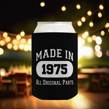 50th Birthday Gifts For Women Made In 1975 Original Parts 2-Pack Can Drink Thermocoolers Black