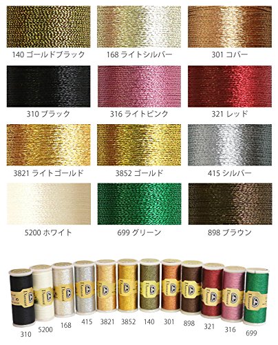 DMC Diamant Metallic Needlework Thread, 38.2-Yard, Ebony