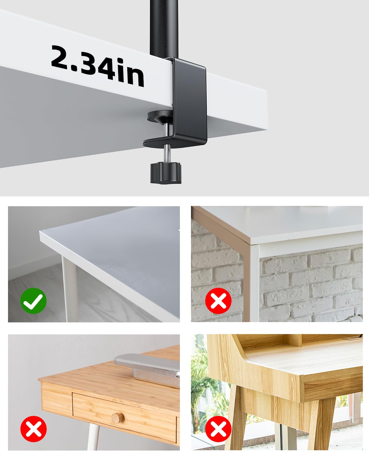 Weilisi 10.2" Desk Ring Light with Stand for Zoom Meetings, Ring Light for Desk with Clamp, 360° Rotate & Flexible Height Video Conference Light, Adjust Arm Desk Lamp Zoom Light for Home Office