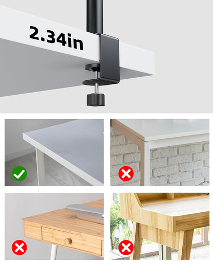 Weilisi 10.2" Desk Ring Light with Stand for Zoom Meetings, Ring Light for Desk with Clamp, 360° Rotate & Flexible Height Video Conference Light, Adjust Arm Desk Lamp Zoom Light for Home Office