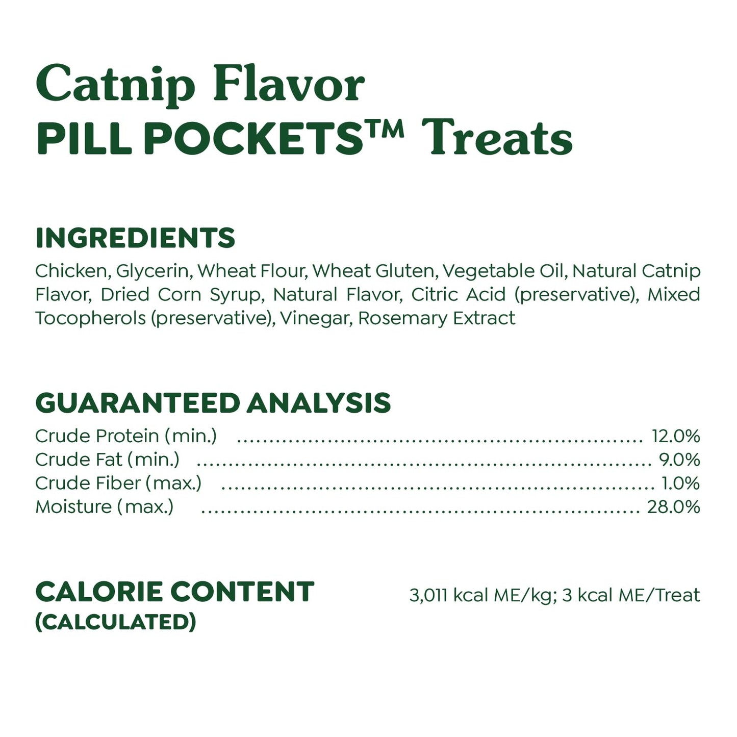 Greenies Feline Pill Pockets for Cats Natural Soft Cat Treats, Catnip Flavor, 1.6 oz. Pouch (45 Treats)