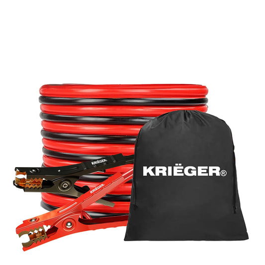 K KRIËGER Jumper Cables for Car Battery, Heavy Duty Automotive Booster Cables for Jump Starting Dead or Weak Batteries with Carrying Bag Included (16-Feet (6-Gauge)
