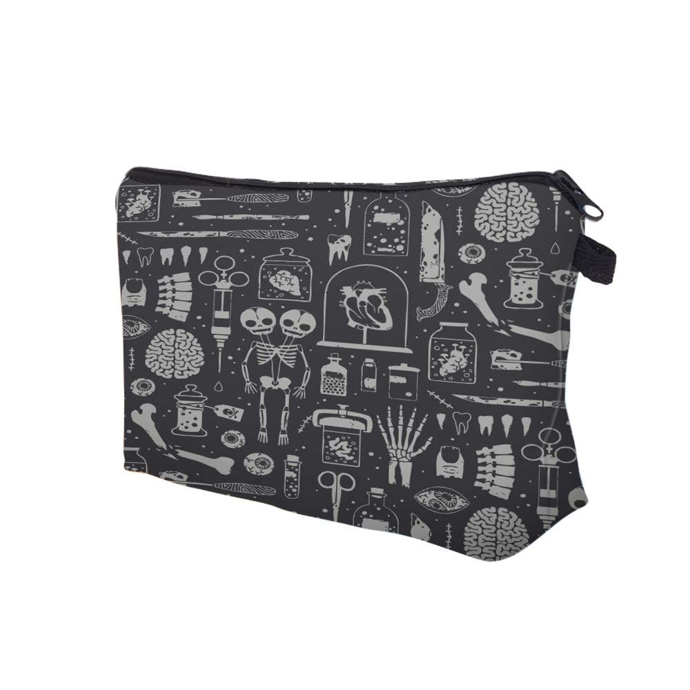 Deanfun Small Makeup Case - Cute and Waterproof Cosmetic Bag for Women(Happy Halloween D5-52254)