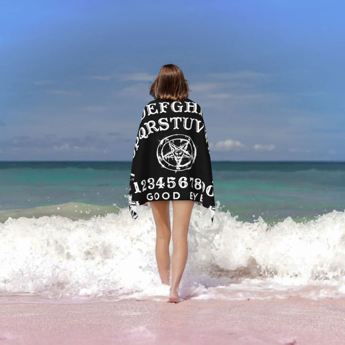 Dingtaifeng Ouija Board Tagesdecke Beach Towel Quick Dry Shower Swim Adults Bath Towels Hotel, Gym and Spa Multipurpose Towels 32x52 Inch