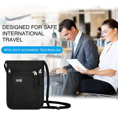 KEAFOLS Travel Pouch Neck Wallet Family Passport Holder Organizer Case with RFID Blocking