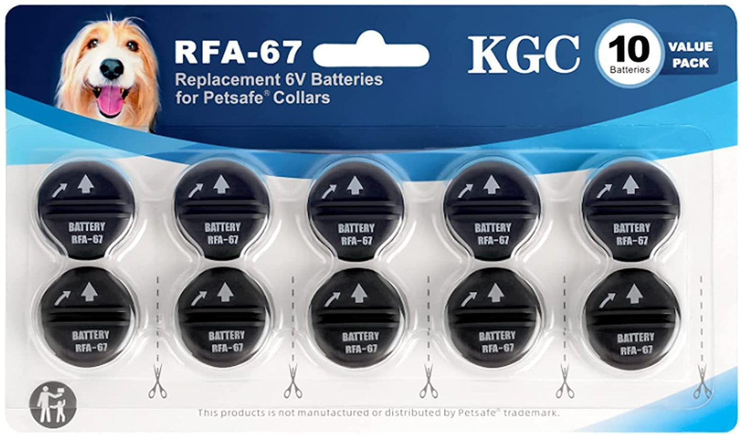 10Pack RFA-67 6V Replacement Dog Collar Batteries for PIF-300 PIF-275-19 PUL-275 PIF00-15002 PBC-102 ZIG00-16969, Compatible with PetSafe RFA-67 Battery