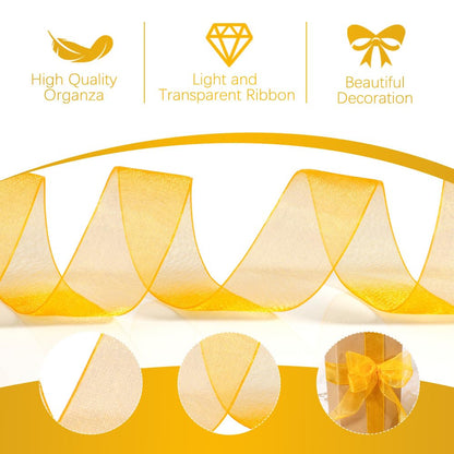 3PCS Halloween Ribbon - 1 Inch, 150 Yards Sheer Wrapping Ribbon for Gifts, Crafts, Party Favors & Flower Bouquets