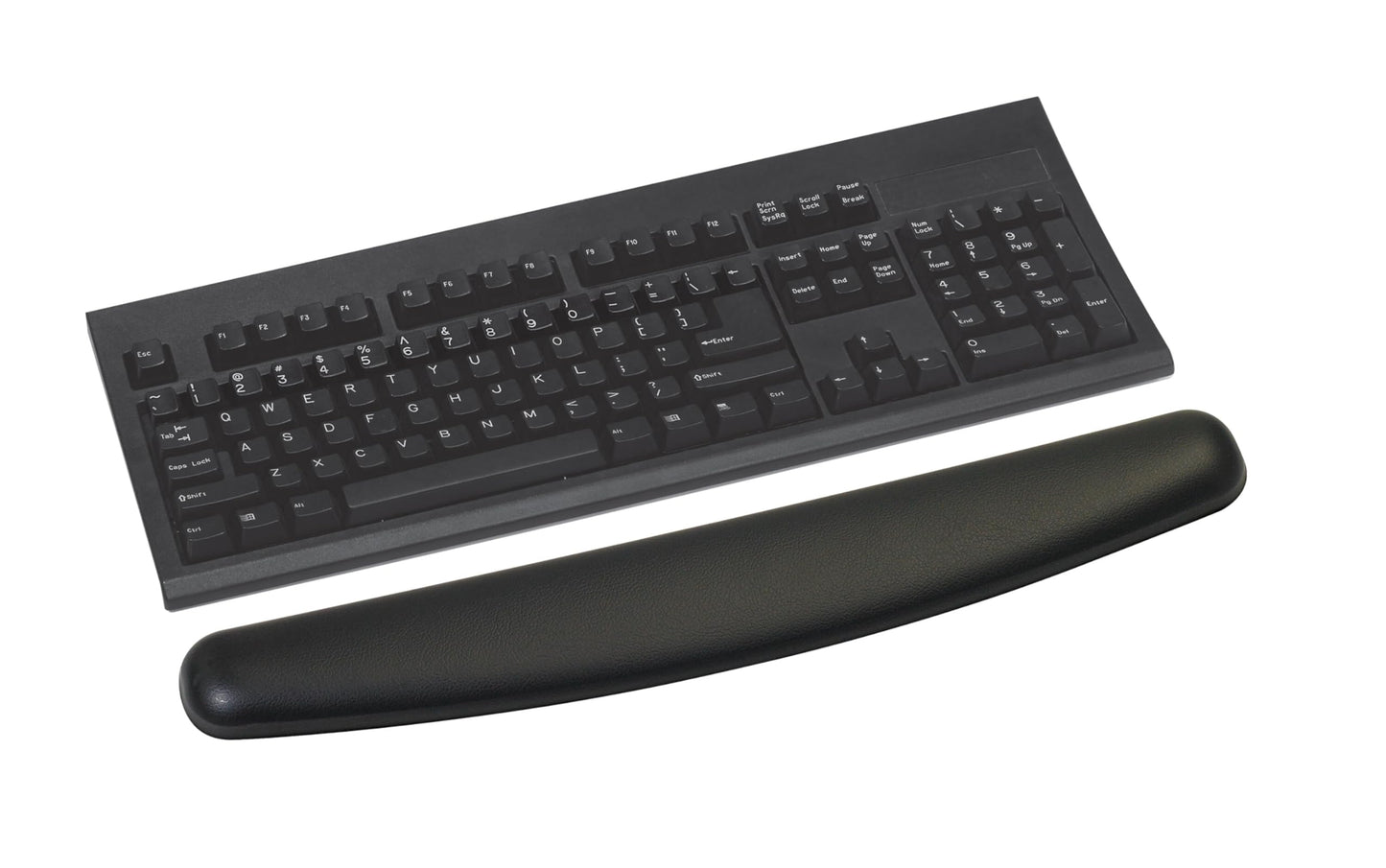 3M Gel Wrist Rest, Black Leatherette, 18 Inch Length, Antimicrobial Product Protection (WR309LE)