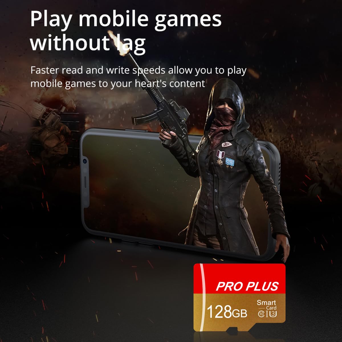 2 Pack TF Card 128GB with Adapter, High Speed Memory Card, UHS-I C10 A1 Memory TF Card for Tablet/Mobile Phone/Camera/Car Audio/Game Console (TF162 Red Gold 128GB)