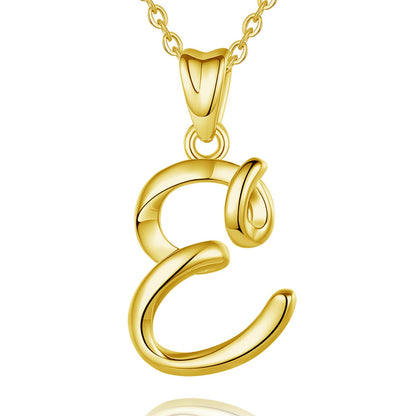 EUDORA 18K Gold Plated Sterling Silver E Initial Necklaces for Women, Gold Dainty Classic 26 Letter E Pendant Monogram Necklace Jewelry Birthday Mothers Day Gifts for Women Mom,18inch Chain